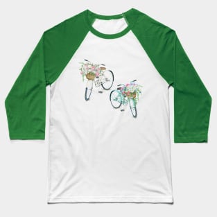 Vintage Bicycles with Flower Baskets Baseball T-Shirt